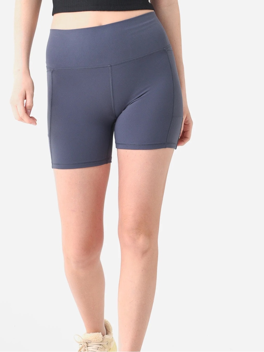 Vuori Lunar Grey High-Rise Bike Shorts Size Small
